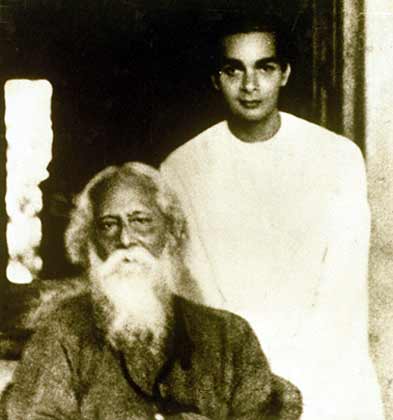 Uday with poet Rabindranath Thakur